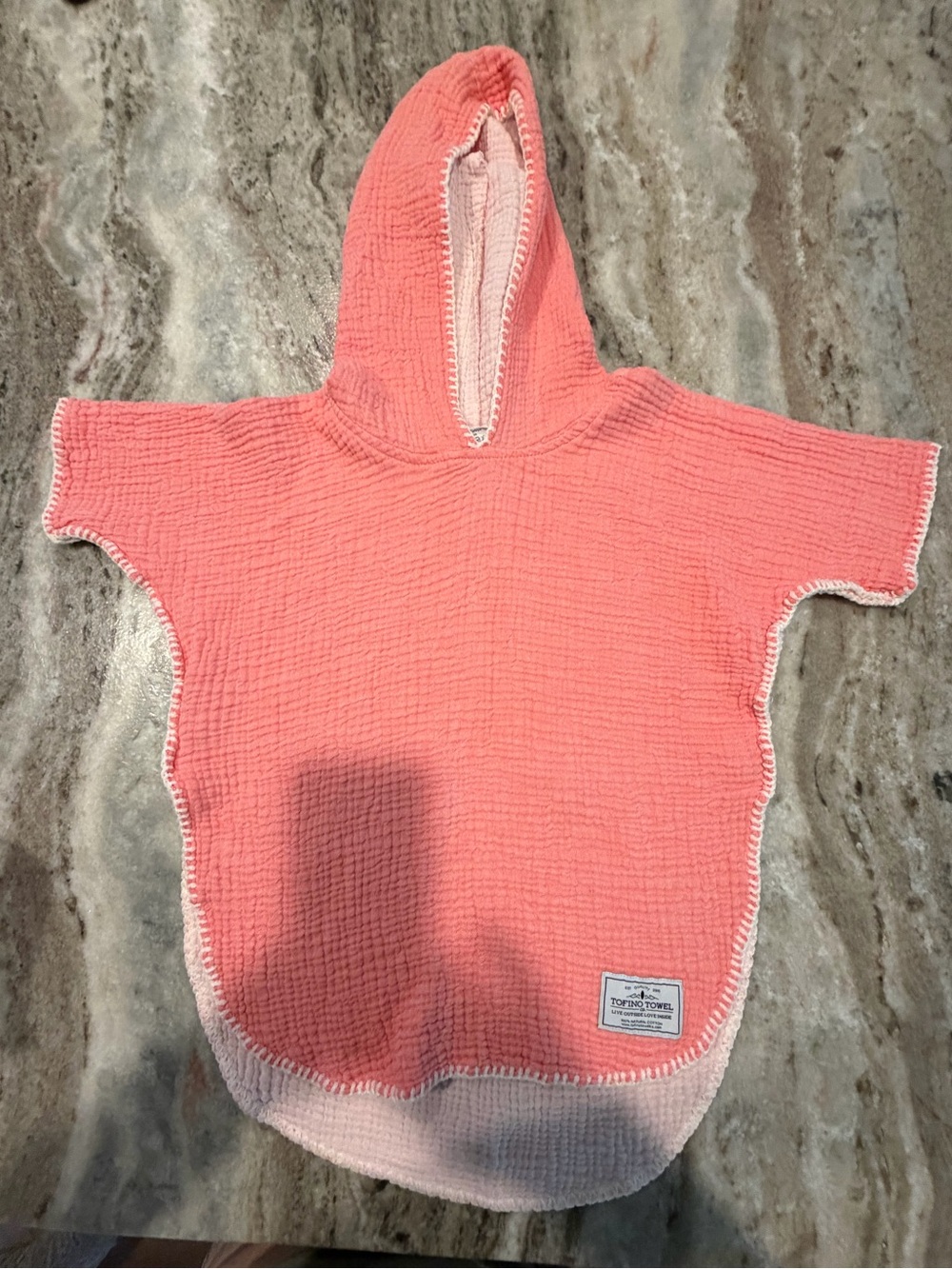 Tofino Turkish Cotton Towel Beach Bath Cover Up. Toddler 2-6 Coral Orange. NWOT!